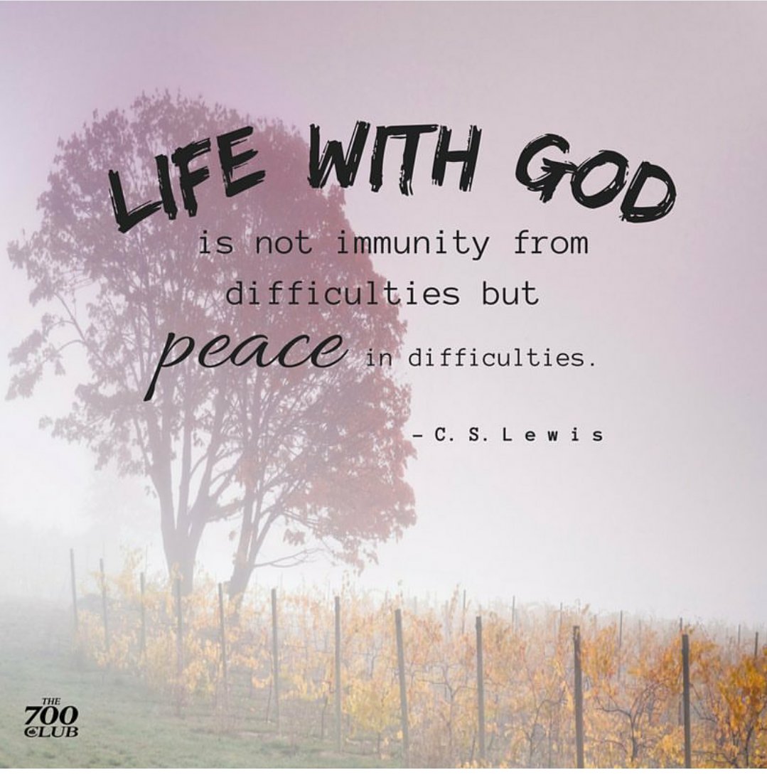 joyce20126's tweet photo. Life with God is not immunity from difficulties but Peace in difficulties... https://t.co/hof7kkyVJX