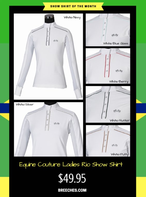 EquineCouture's tweet photo. Add a touch of color to your show ring style with our Ladies Rio Show Shirt! https://t.co/a6U5wm7eTH #EquineCouture https://t.co/arPpgtEcH7