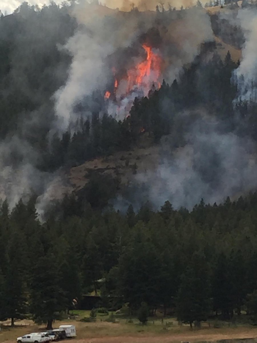 WhitFireInfo's tweet image. Trees torching yesterday on the southwest perimeter. #Whitfire #Wildfire
