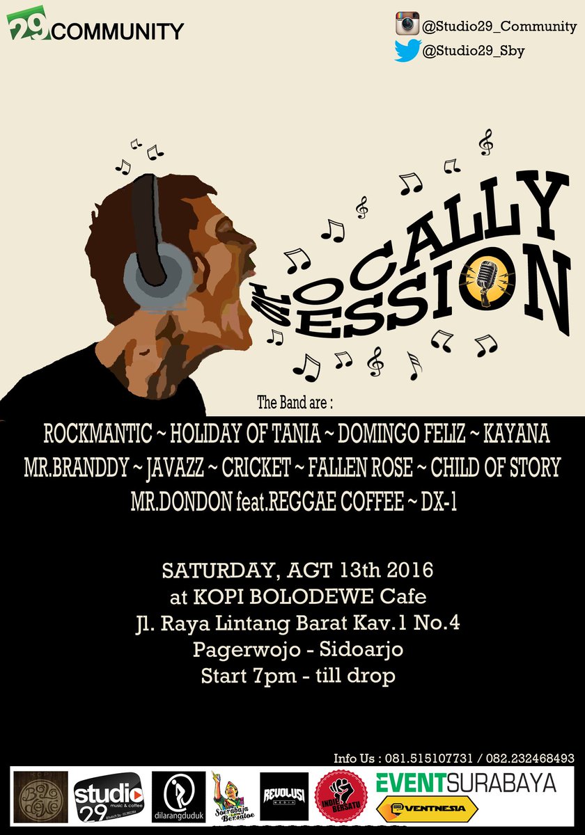 Ayo kita #Ngopi sambil Nonton acara kita &amp; jgn lupa dtng bsk Sabtu 13Agt @KopiBOLODEWE #Sidoarjo Jam 7pm #FreeEntry