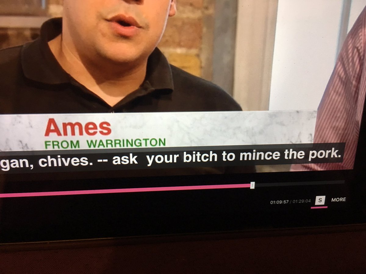 breathebadass's tweet photo. Um @SaturdayKitchen , I think whoever's doing your subtitles needs a holiday 😆 @BBCiPlayer #automaticsubtitles #oops https://t.co/fobe6jVJFt
