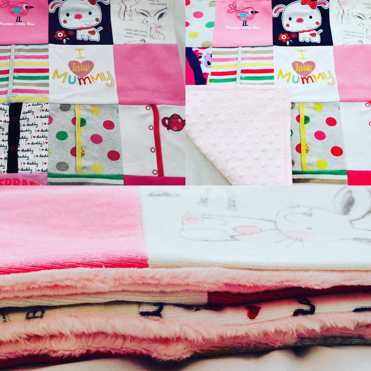 KeepsakeBecca's tweet photo. Our mini #memoryblanket made from 8-10 items of clothing #babykeepsake https://t.co/nHw7slgN48