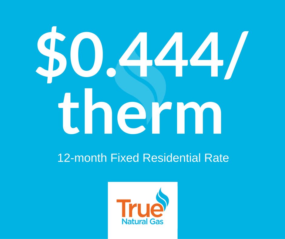 TrueNaturalGas's tweet image. Switch to TNG for one of the lowest 12mo fixed residential rates in GA: $0.444/therm! Click: bit.ly/1eGEtaY