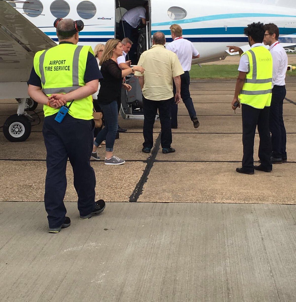 AU55SEY's tweet image. Literally flying visit to @ExecuJetAvGrp #EGSC today with @AeroAmbulance for @FlyMeNow #AirAmbulance #Repatriation