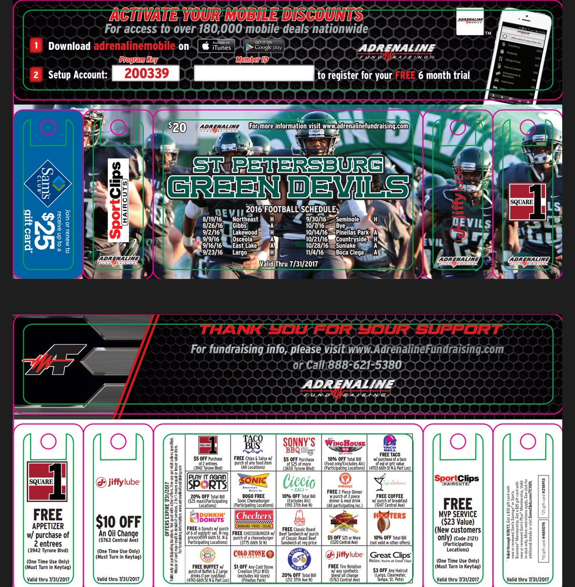 LE_Tampa's tweet photo. @STPGreenDevils Support your Green Devil FB and get your ALL FLORIDA DISCOUNT CARD & FREE APP today! #AskAFBPlayer https://t.co/fefOLYTT1W