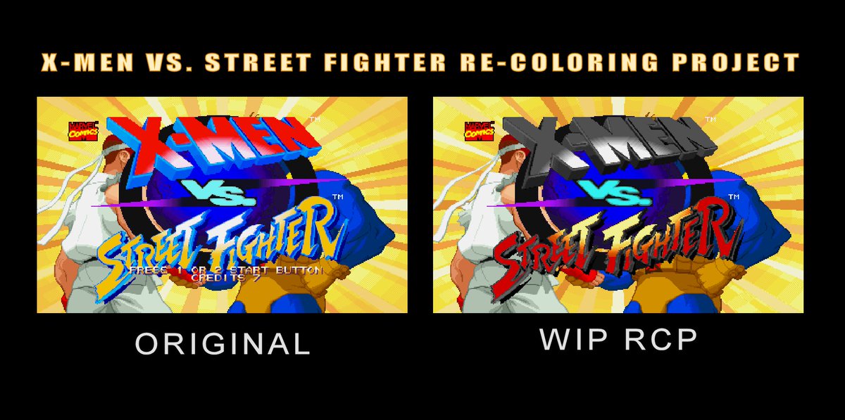 CPS2Evolved's tweet image. The X-MEN VS. STREET FIGHTER Re-Coloring Project has begun! #xmen #streetfighter #capcom