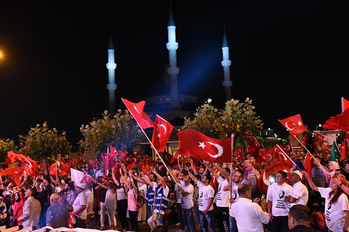 trpresidency's tweet photo. Our people`s guard of democracy continues at People`s Mosque. 24th Night! (1) https://t.co/AJWB3jAKyt