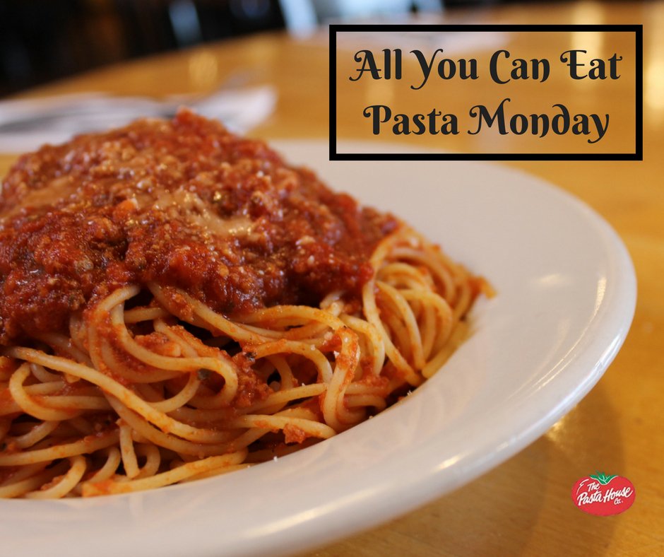 ThePastaHouseCo's tweet photo. Power up your week with All You Can Eat Pasta! #AYCE #mondaymotivation #nomnom https://t.co/TFx8VYFFTV
