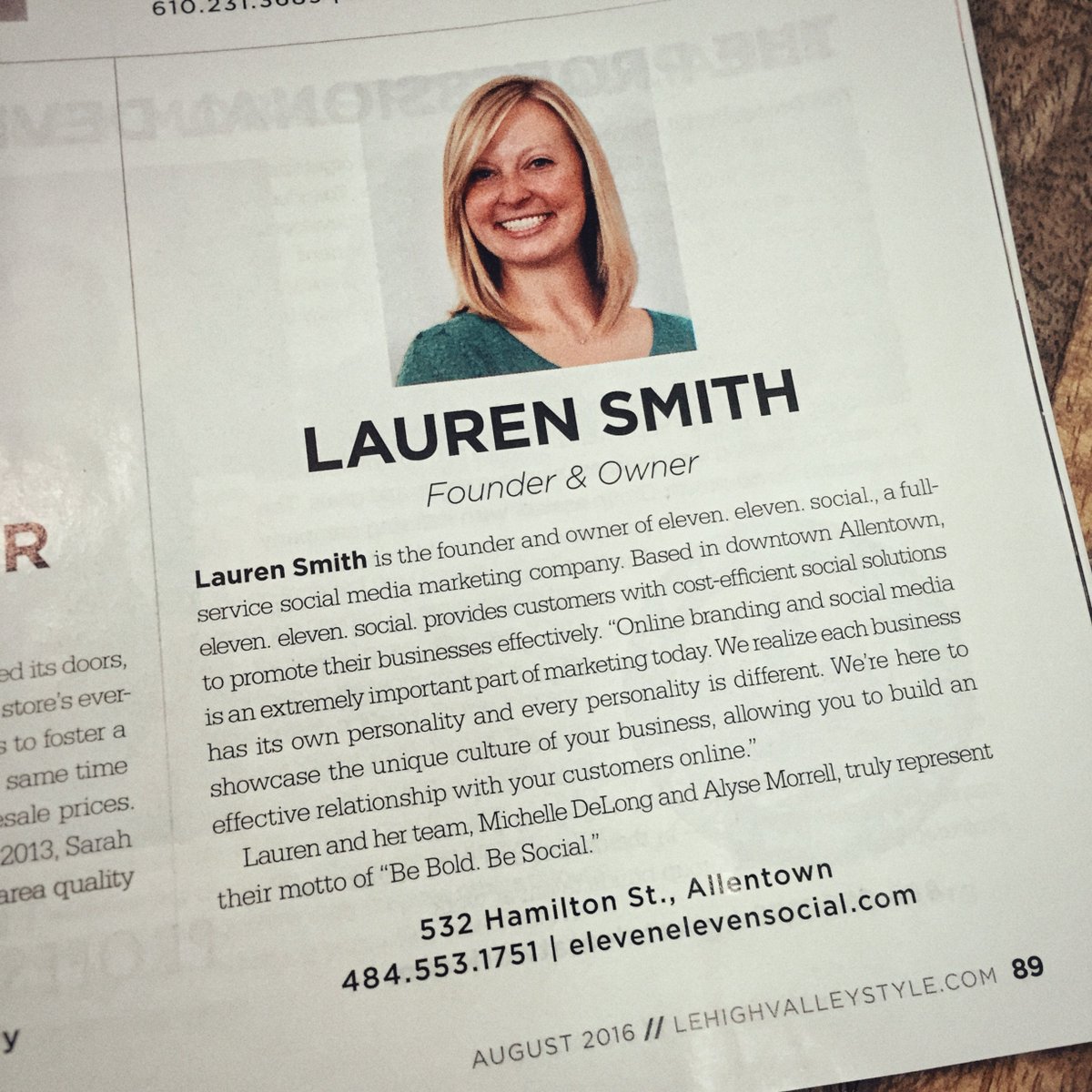 This month's <a href="/LVStyle/">Lehigh Valley Style</a> features all the incredible &amp; hardworking women in business.. including our own, <a href="/smithyL11/">Lauren Smith Matthews</a>!