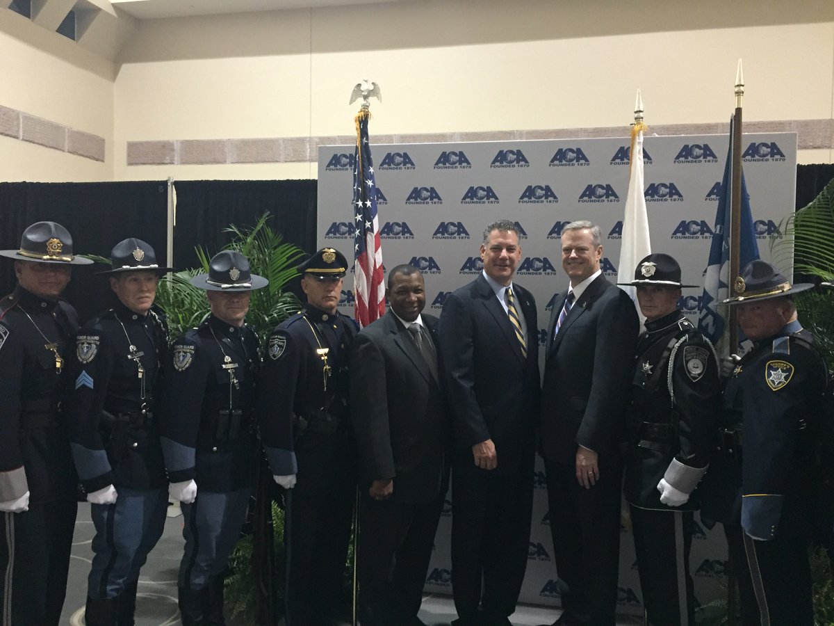 msosheriff's tweet photo. Thanks to @MassGovernor 4 taking a moment w/ members of the joint honor guard @ #ACACOC16 https://t.co/maUcUtsDal