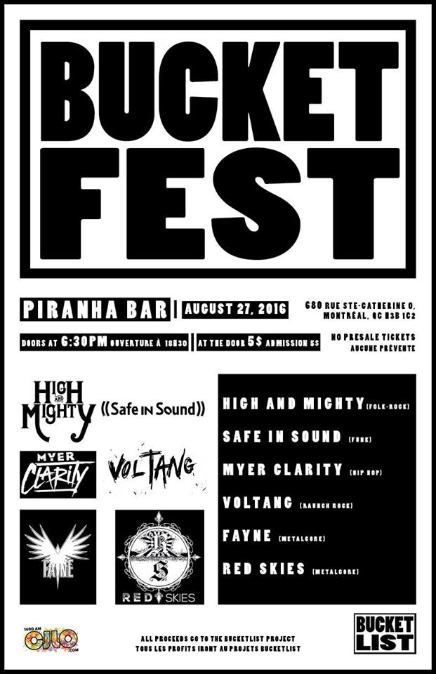 lizardqueen666_'s tweet photo. AUGUST 27TH, THE FIRST EDITION OF BUCKETFEST IN #MONTREAL. DO NOT MISS OUT. @FuckingVoltang @faynemusic @RedSkiesMTL https://t.co/dXK9eWAvMs