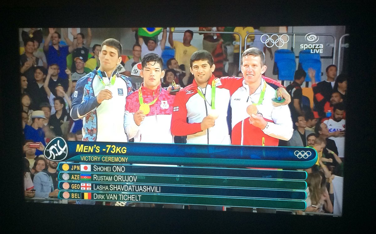 A_Hoet's tweet photo. Congrats @dirkvantichelt, what a great performance! #os2016 #bronze #judo #belgium https://t.co/XTA8lyQgZI