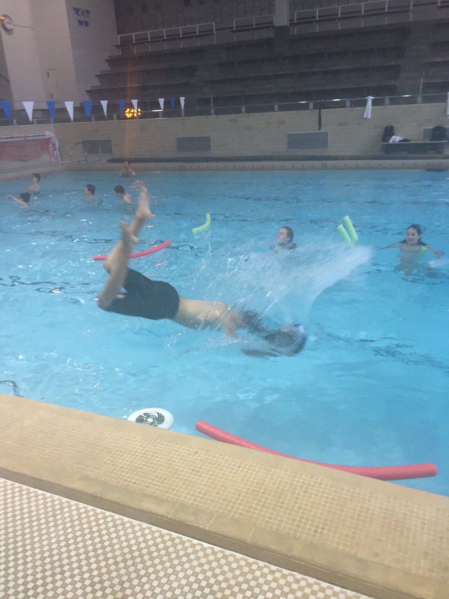 VCUltCamp's tweet photo. Layout practice gone wrong at the pavilion pool. https://t.co/kpygGQxX0C