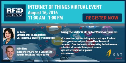 Learn how your org can harness IoT to be more agile, responsive to end customers
rfidjournalevents.com/virtual-events… #retailers