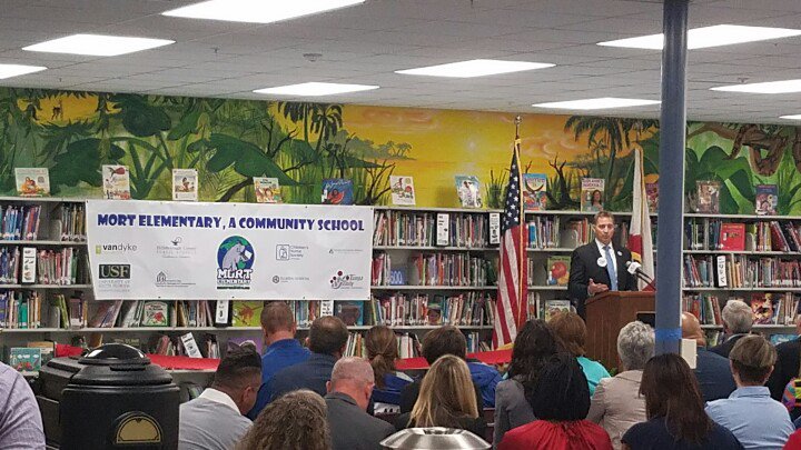 RBMJ84's tweet photo. Superintendent message and Ribbon Cutting Ceremony @MortElementary https://t.co/2iHtRV7Odi