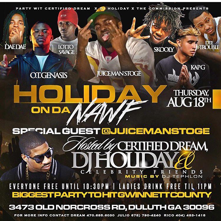 SimmyCashATL's tweet photo. WHO READY FOR DA CITY 2 GET SHUT DOWN? 8.18.16 #HolidayOnDaNawf
https://t.co/ECgYyvY6zf