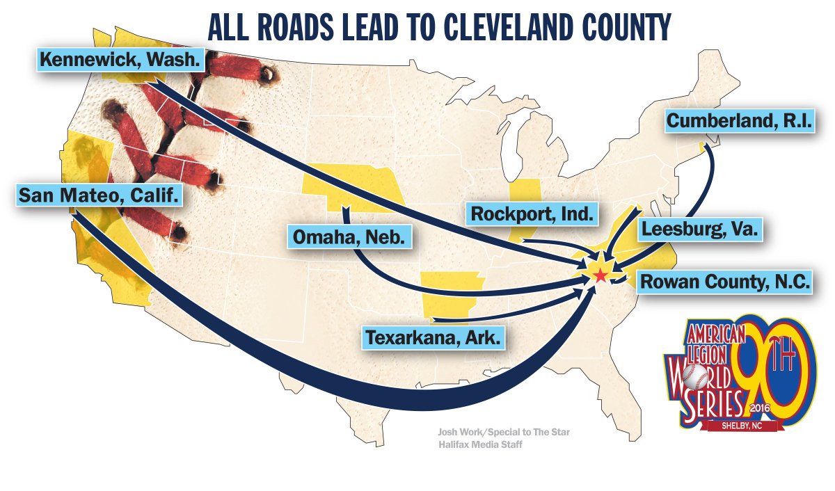 GabeWhisnant's tweet photo. Edited @ALWS_Shelby map for 2016 series. @legionbaseball https://t.co/Wv3xyc7gBf