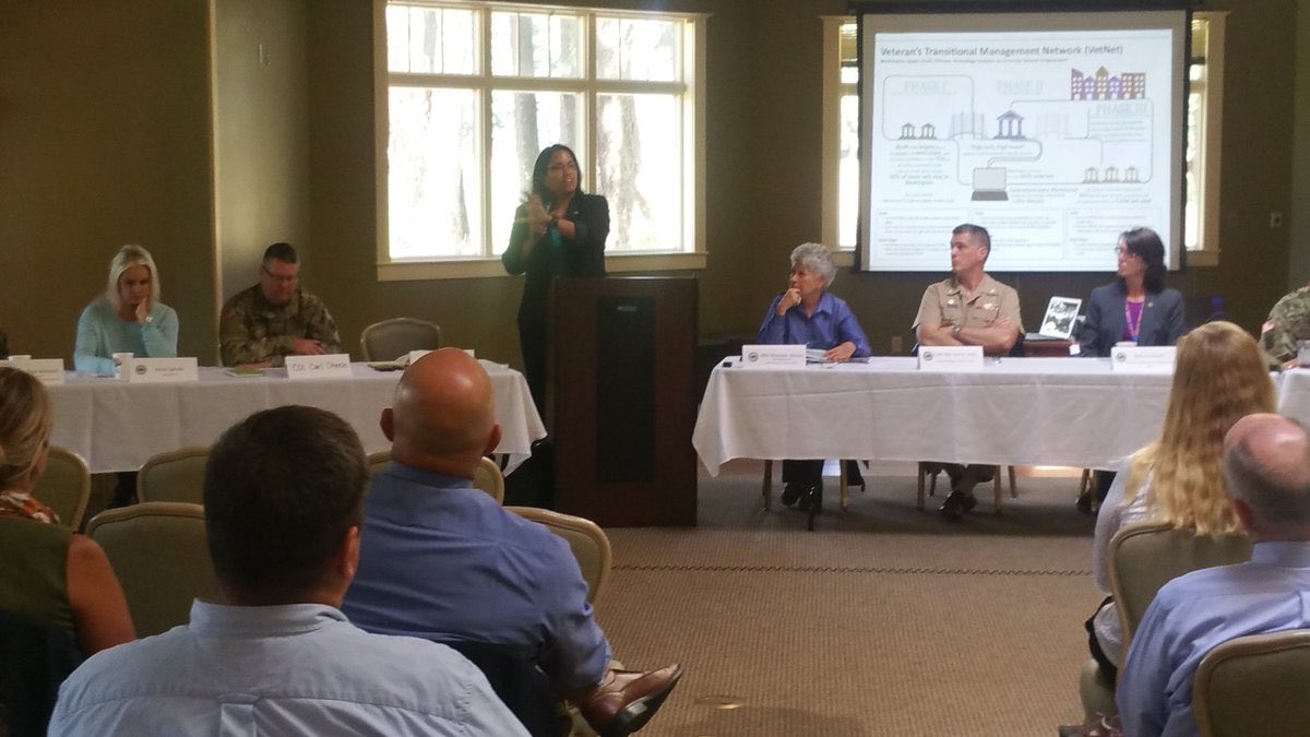 WAMilAffairs's tweet photo. Great opportunity to brief #WSMTC on work around VetNet military transition data plan metrics from last 2 years. https://t.co/tLAD16zrEm