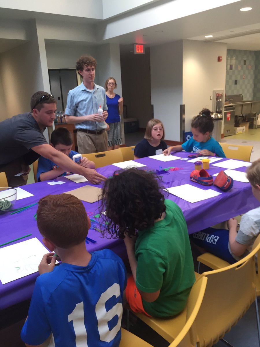 After checking out our plants, we have moved downstairs to work on a craft!