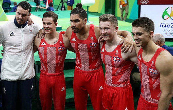 TeamGB's tweet photo. It was so close for the boys!
Our men's #ArtisticGymnastics team finish 4th. #Rio2016 https://t.co/m9OHAt5spv