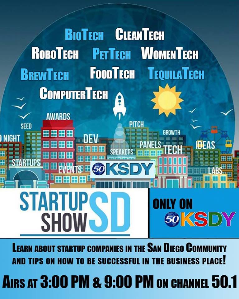 startupshowsd's tweet photo. #PetTech Show Tonight on Channels 50.1 and AT&T Uverse Channel 50 at 9PM. #StartupShowSD #KSDY https://t.co/h1VJqNcwo4