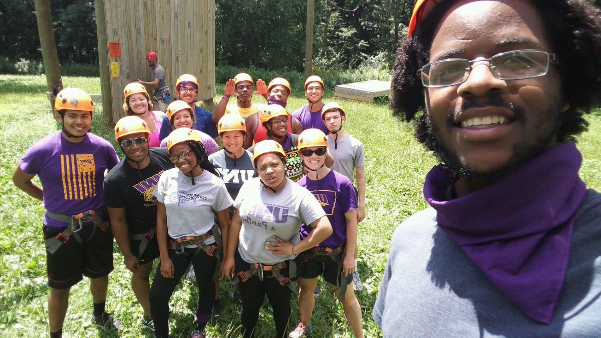 KWoodsUNI's tweet photo. We tackled that high ropes course! #UNIJS16 #Pathfinders https://t.co/4S829s9NCC
