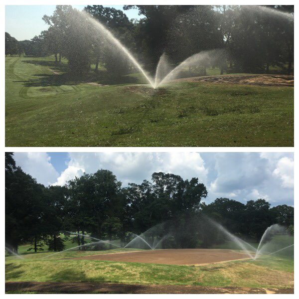 clayshelton3's tweet photo. New RainBird 700's at Fernwood CC. Green renovation project. @KeelingGolf @witcherclay #blocksystem https://t.co/nkpj9MkYjz