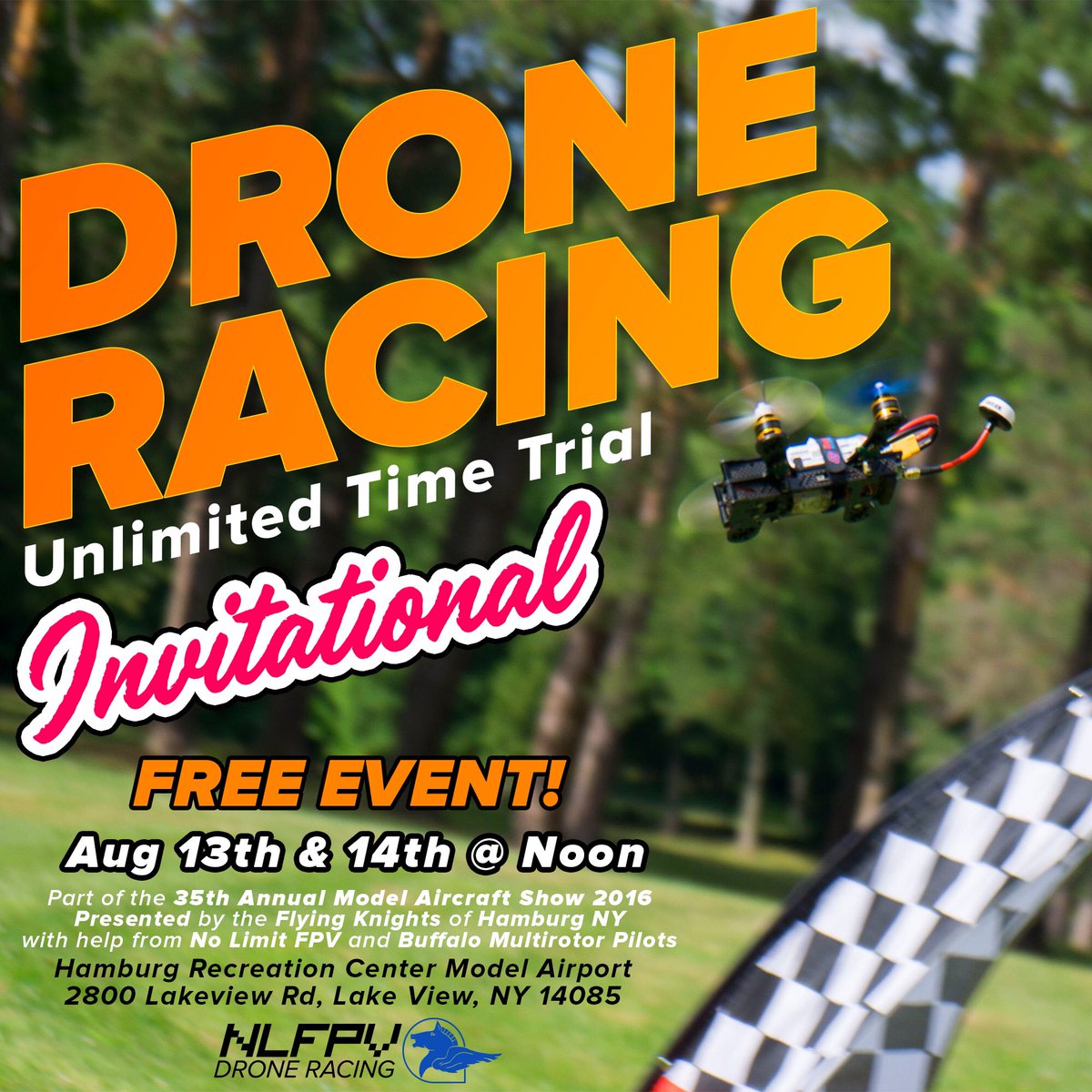 NoLimitUAV's tweet photo. Drone Racing this weekend in WNY. #Buffalo #fpvracing #droneracing #drone https://t.co/HnpQteUFTp