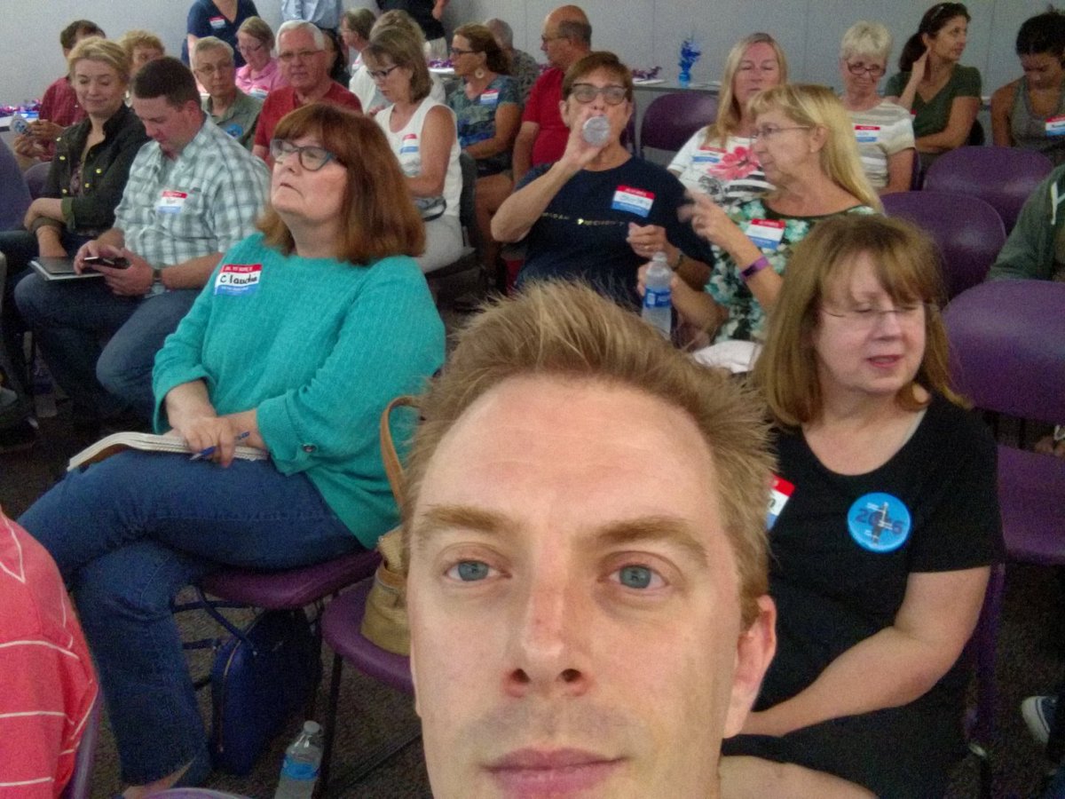 MJ4OH's tweet photo. At the Westerville Progressive Alliance official campaign kickoff event at the library. #StrongerTogether https://t.co/2AhMELGzFN