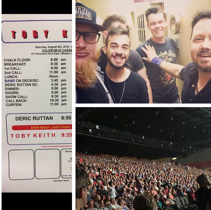 Deric Ruttan (@dericruttan) on Twitter photo Thanks @TobyKeithMusic, TK crew, and <a href="/CaesarsWindsor/">Caesars Windsor</a> for having us along Saturday night Way too much fun #upallnight Thanks @TobyKeithMusic, TK crew, and <a href="/CaesarsWindsor/">Caesars Windsor</a> for having us along Saturday night Way too much fun #upallnight