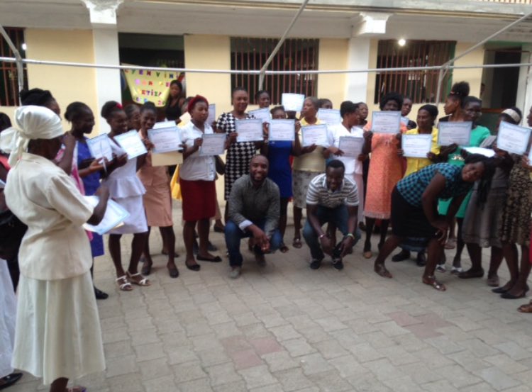 HAC_Haiti's tweet photo. Join us in celebrating &amp; congratulating the 35 women who recently completed our 3rd Adult Literacy course! #HAChaiti https://t.co/t3HiVEwhFH