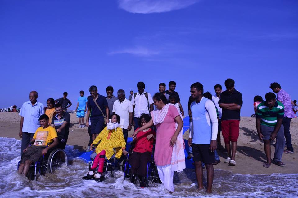rameshlaus's tweet photo. Kudos to #ExploreDifferently NGO for makin Chennai 's Elliots Beach accessible for Persons with disability on Sunday https://t.co/xSj4pOfsEQ