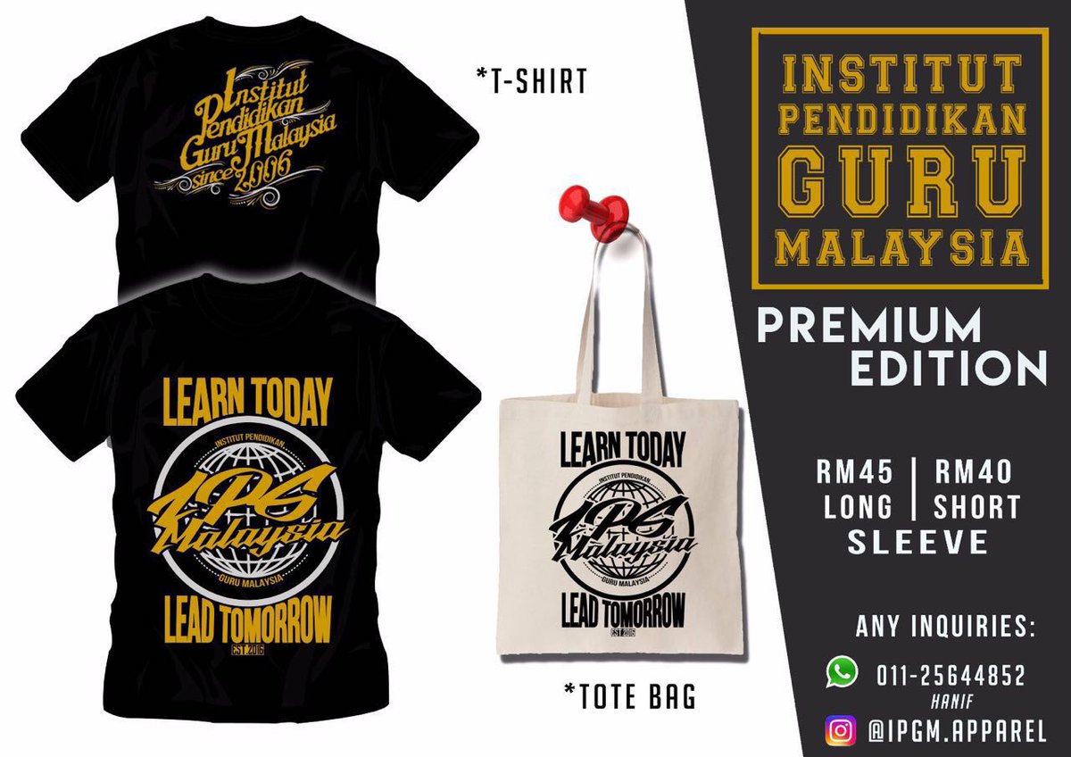 IPTHO_twit's tweet photo. Esok hari terakhir!!!! Jangan lepaskn peluang

Baju IPGM😊😊

🏼👉Sebarang pertanyaan boleh rujuk Hanif, 01125644852 https://t.co/GAYcV4w2Qd