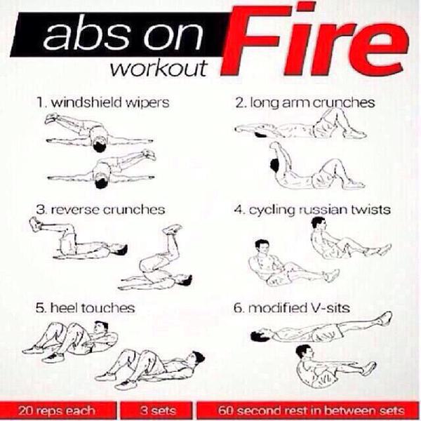 BeFlT_Motivate's tweet image. Abs on fire workout