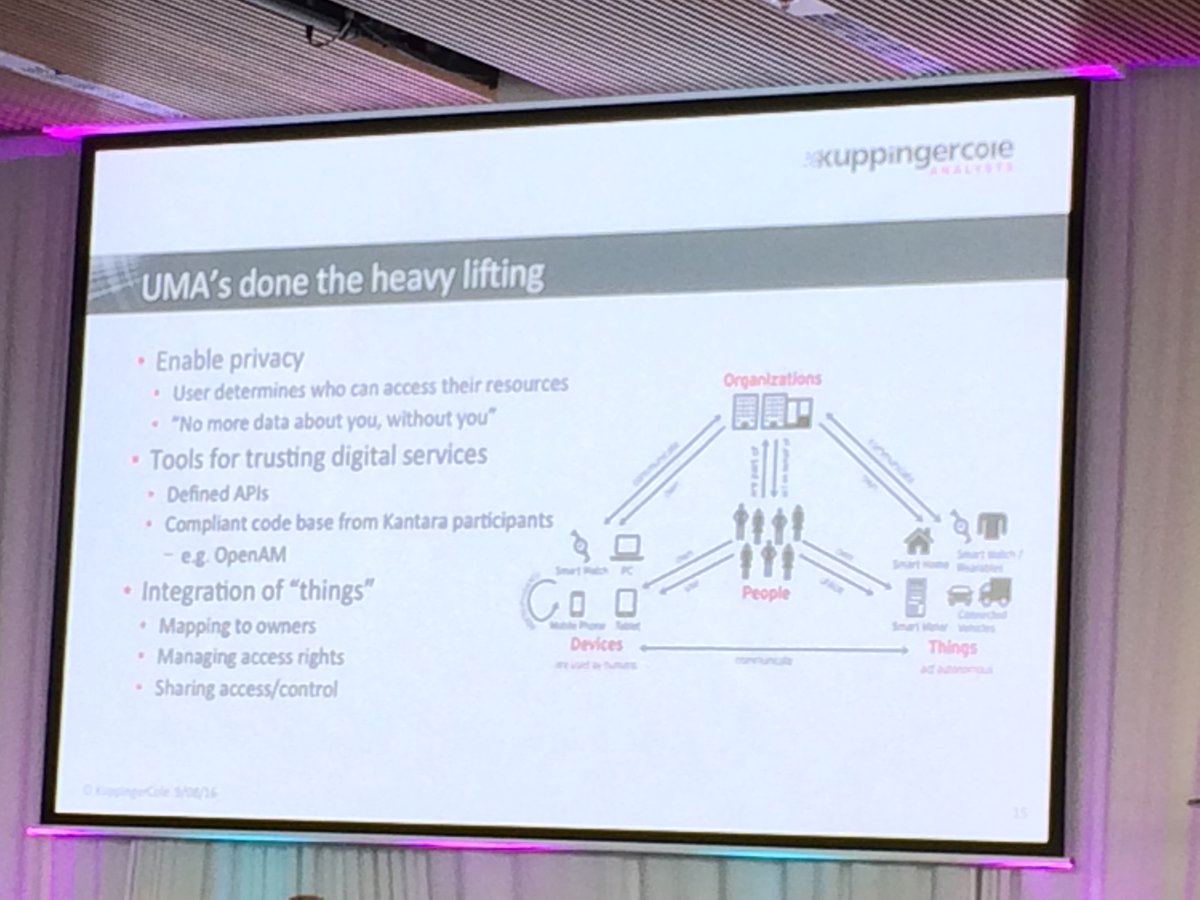 Eve Maler (@xmlgrrl) on Twitter photo Thx to Graham Williamson <a href="/kuppingercole/">KuppingerCole</a> for <a href="/UMAWG/">User-Managed Access</a> discussion: “No more data about you, without you” #IdentitySummit Thx to Graham Williamson <a href="/kuppingercole/">KuppingerCole</a> for <a href="/UMAWG/">User-Managed Access</a> discussion: “No more data about you, without you” #IdentitySummit