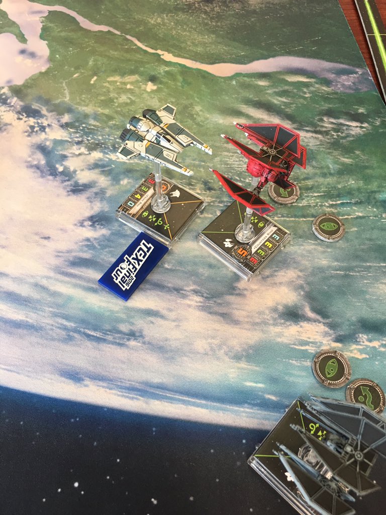 RadioTCXPodcast's tweet image. Fenn Rau takes an aggressive barrel roll, to trigger his special abilities! #xwing #wave9 @FFGames