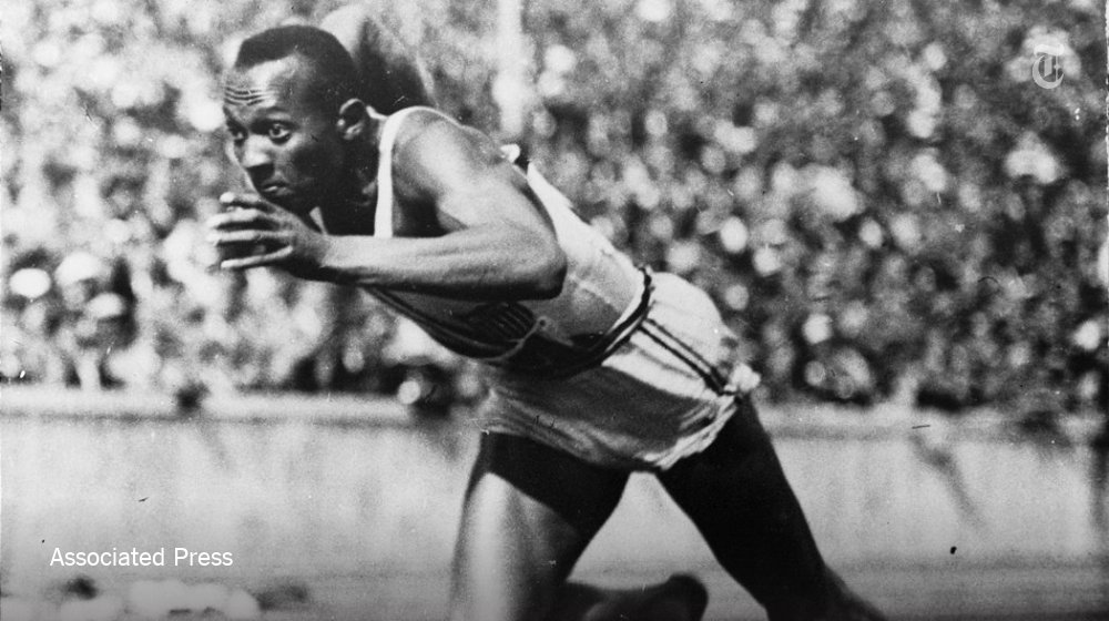 nytimes's tweet photo. Remembering Jesse Owens, one of the most influential athletes in Olympic history https://t.co/1e9CyKXhXf https://t.co/AD4BWRyjIi