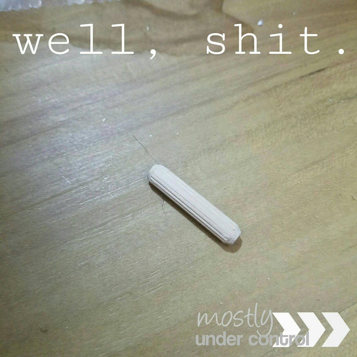 mundercontrol's tweet photo. When you dominate your #ikea furniture but find a leftover piece. #diyfail #diy #mostlyundercontrolblog https://t.co/IClb52RLif