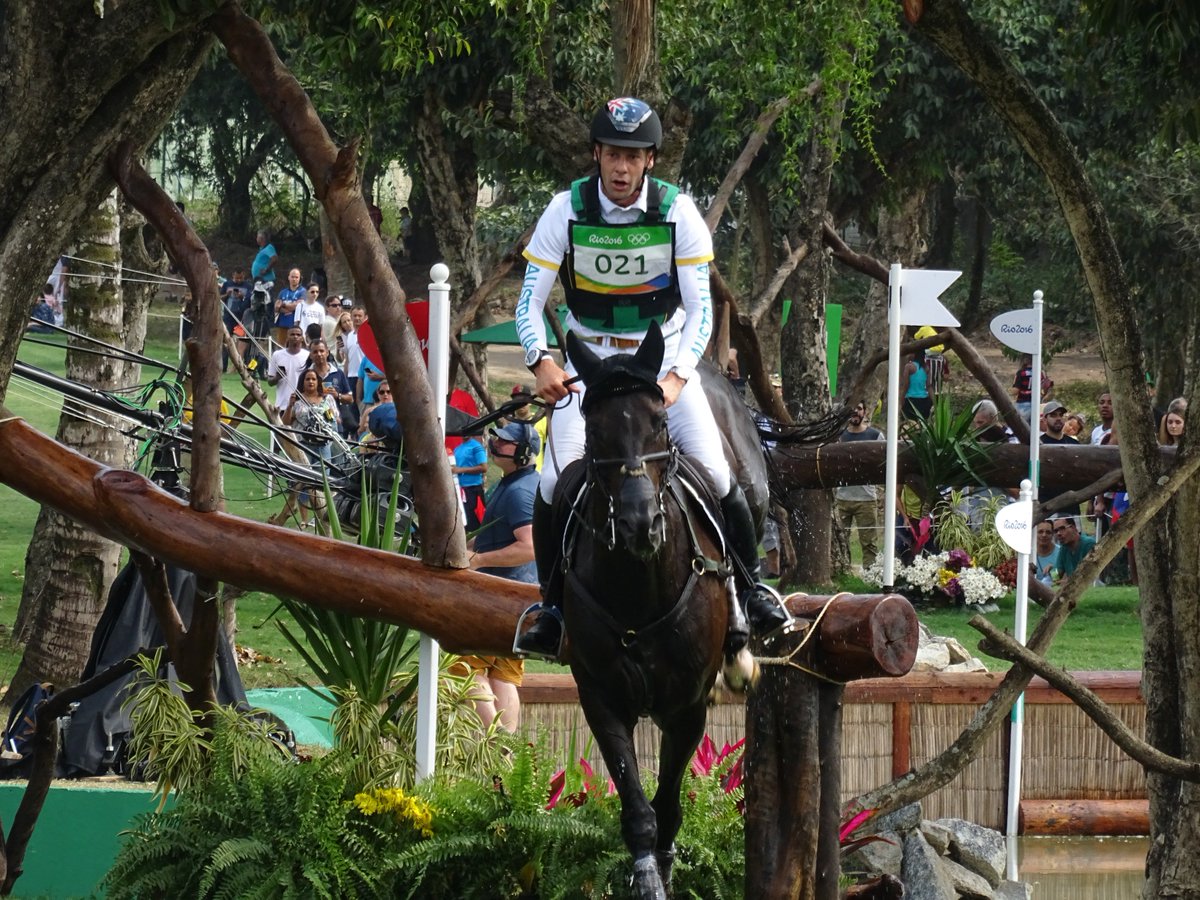 REC_SportsMed's tweet photo. @EquestrianAus Chris Burton in #Gold position after CrossCountry - So exciting!! #GoBurto @AUSOlympicTeam #TwoHearts https://t.co/vejg57n7zK