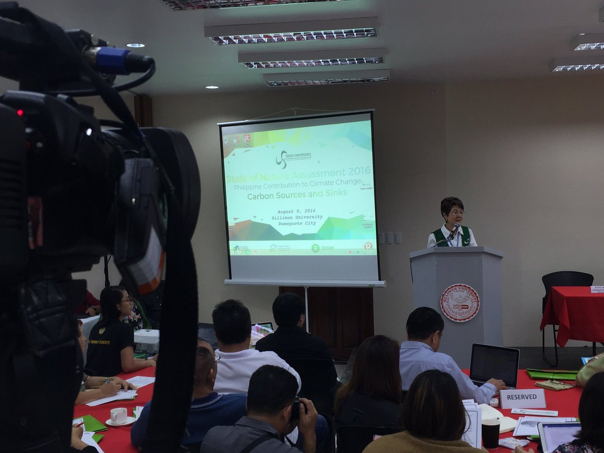 Dr Angelina Galang,  #GreenConvergence president, kicks off State of Nature Assessment (SONA) 2016 #ClimateActionPH
