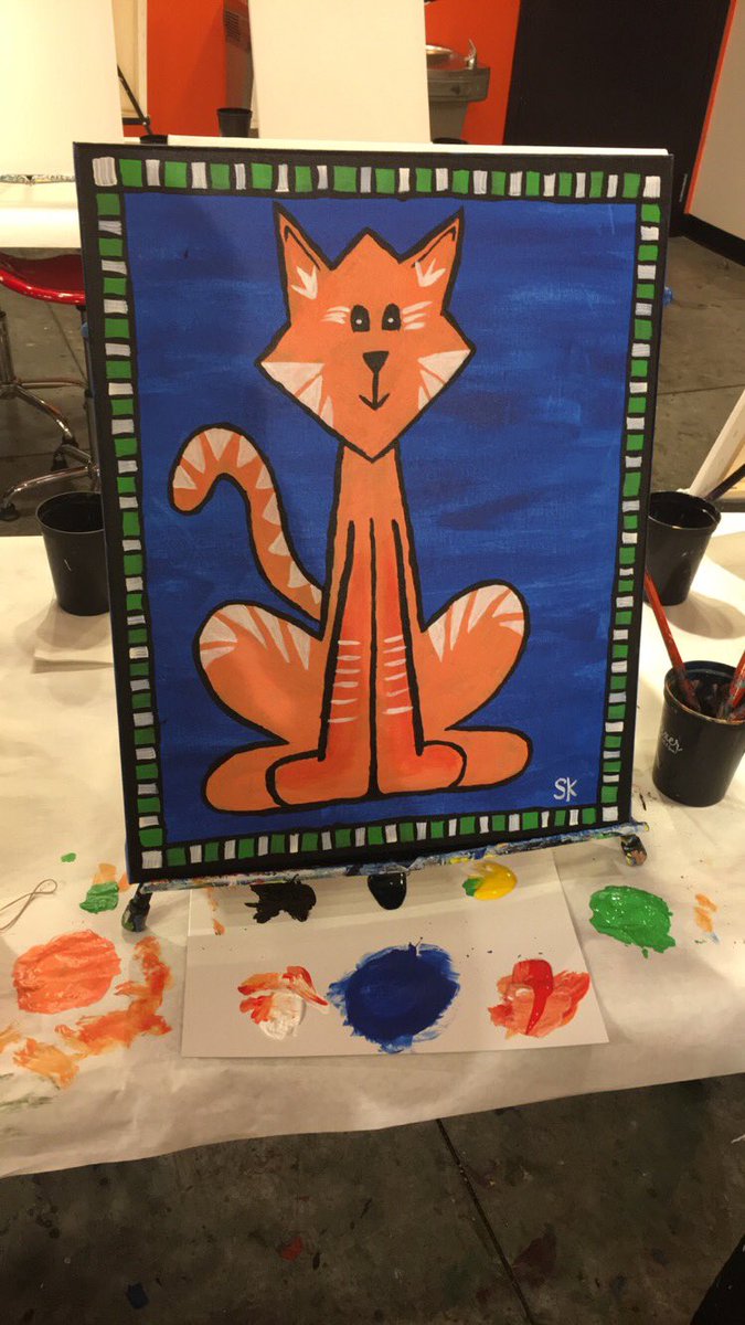 shireenkha's tweet photo. Went to this place and they taught us how to paint🖌(which is not easy to do) it was so much fun! #paintmixer https://t.co/aZj7j1DL3z