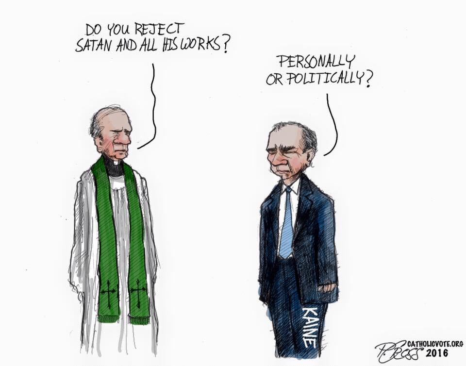 FrShott's tweet image. The #political opt out clause of #TimKaine #Catholic #GospelPower #