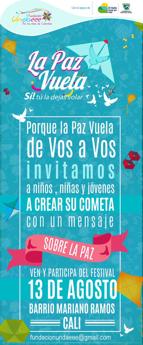 avanzando!  ya con las primeras 300 cometas para nuestra actividad #lapazvuela 13 de agosto en Cali <a href="/undaeeeamigos/">FUNDACION UNDAEEE</a>