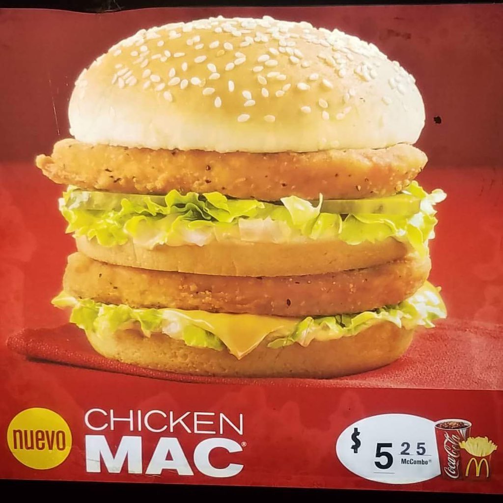 GrumpyCookie76's tweet image. Saw this while in Puerto Rico, @McDonalds I didn't know #thebigmac, had competition #chickmac, #pollomac