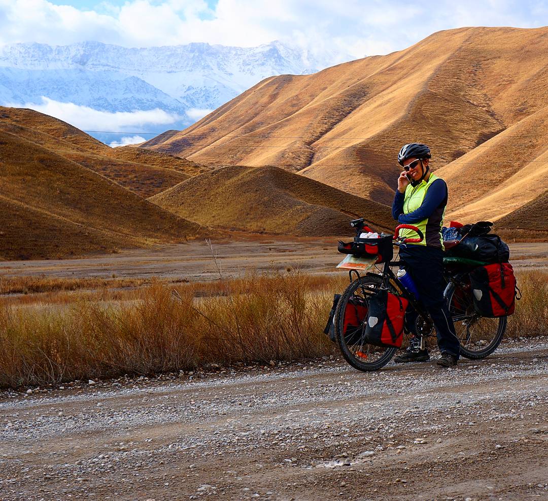Parents can find you anywhere, it could be "middleofnowhere" Kyrgyzstan and you still have to hear about the dog!