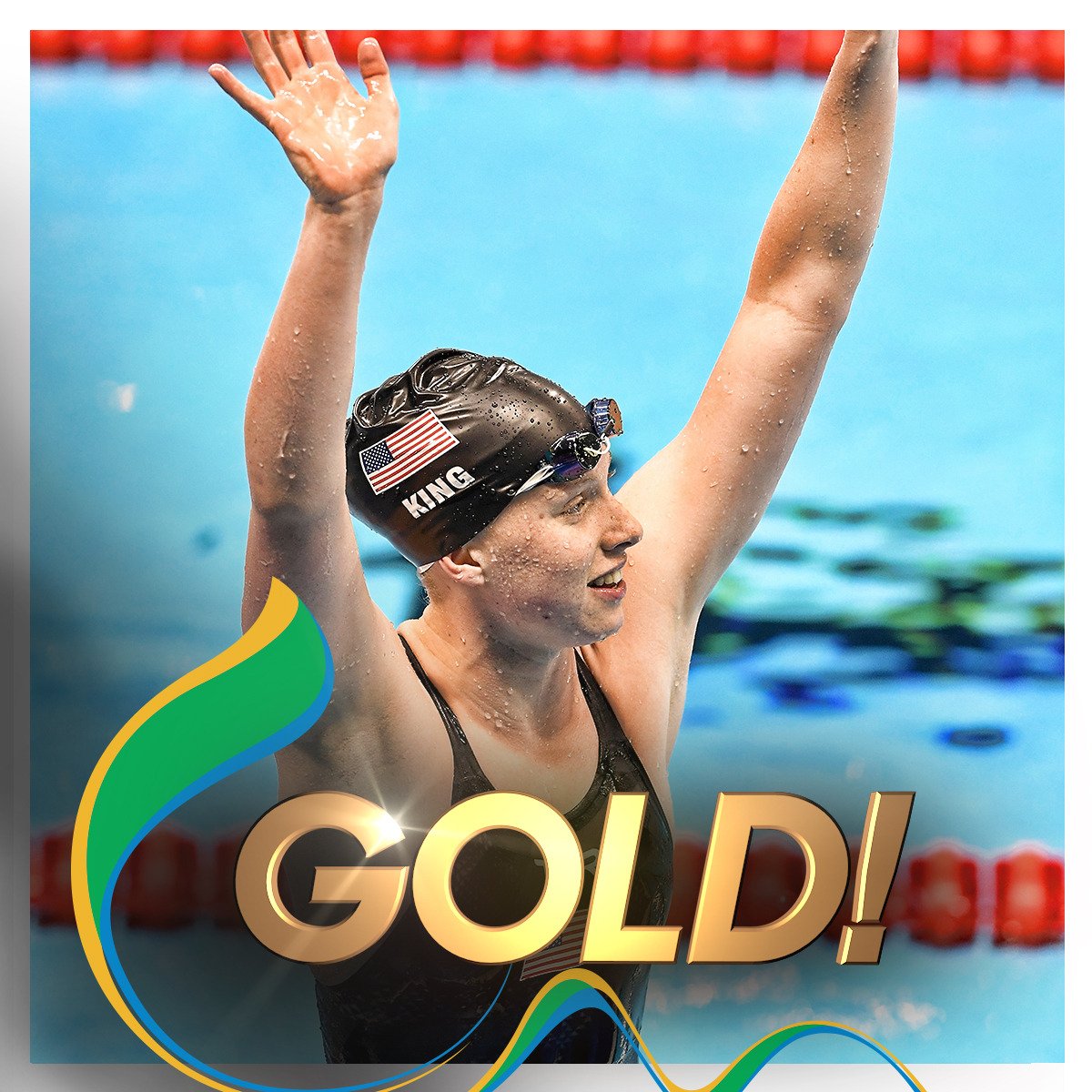 NBCOlympics's tweet photo. Lilly King beat out Russia's Yulia Efimova in the 100m breaststroke for #Gold: https://t.co/sNZZ3yVZYa https://t.co/coHoQxabKF