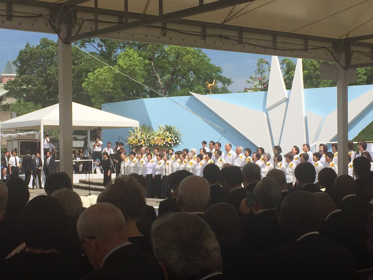RoderickWols's tweet photo. 71st Commemoration of Nagasaki Atomic Bomb Attack underway in Nagasaki Peace Park with speeches, song and silence https://t.co/Bwk8pN7XgT