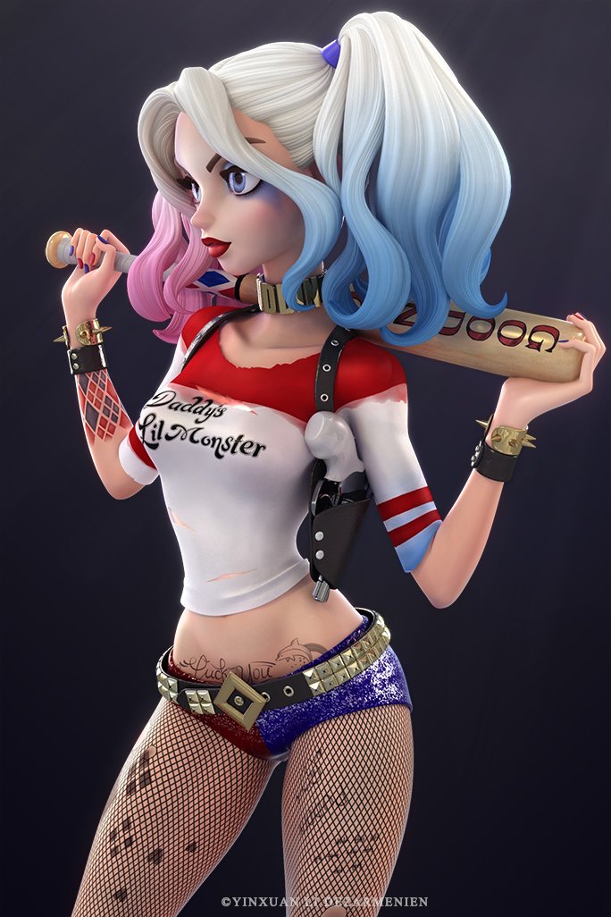 GabyMeza8's tweet photo. Un poco de fan-art de #HarleyQuinn antes de dormir 😁😁✌️ https://t.co/b0g5NpWbpH