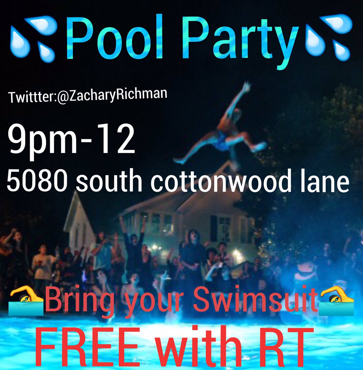 UtahTurnUps's tweet photo. 💦Pool Party this Friday💦❗️FREE with RT❗️Bring your Suit🏊 Going to be LIT🔥 https://t.co/dTT0qBalyA