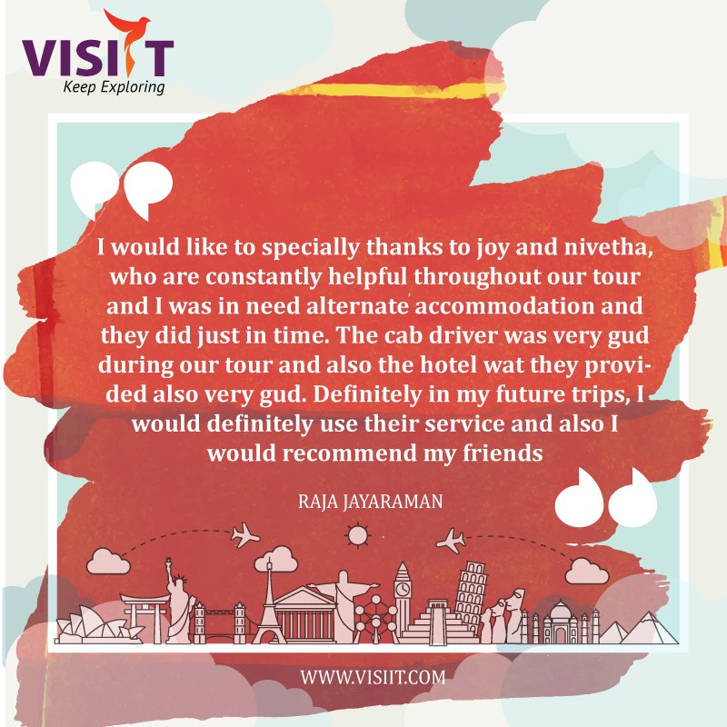 VisiitHoliday's tweet image. #HappyTraveler - Testimonial by our Client, Raja
#LongWeekendOffer - Get Rs.5000 Instant Cashback Offer with #Visiit